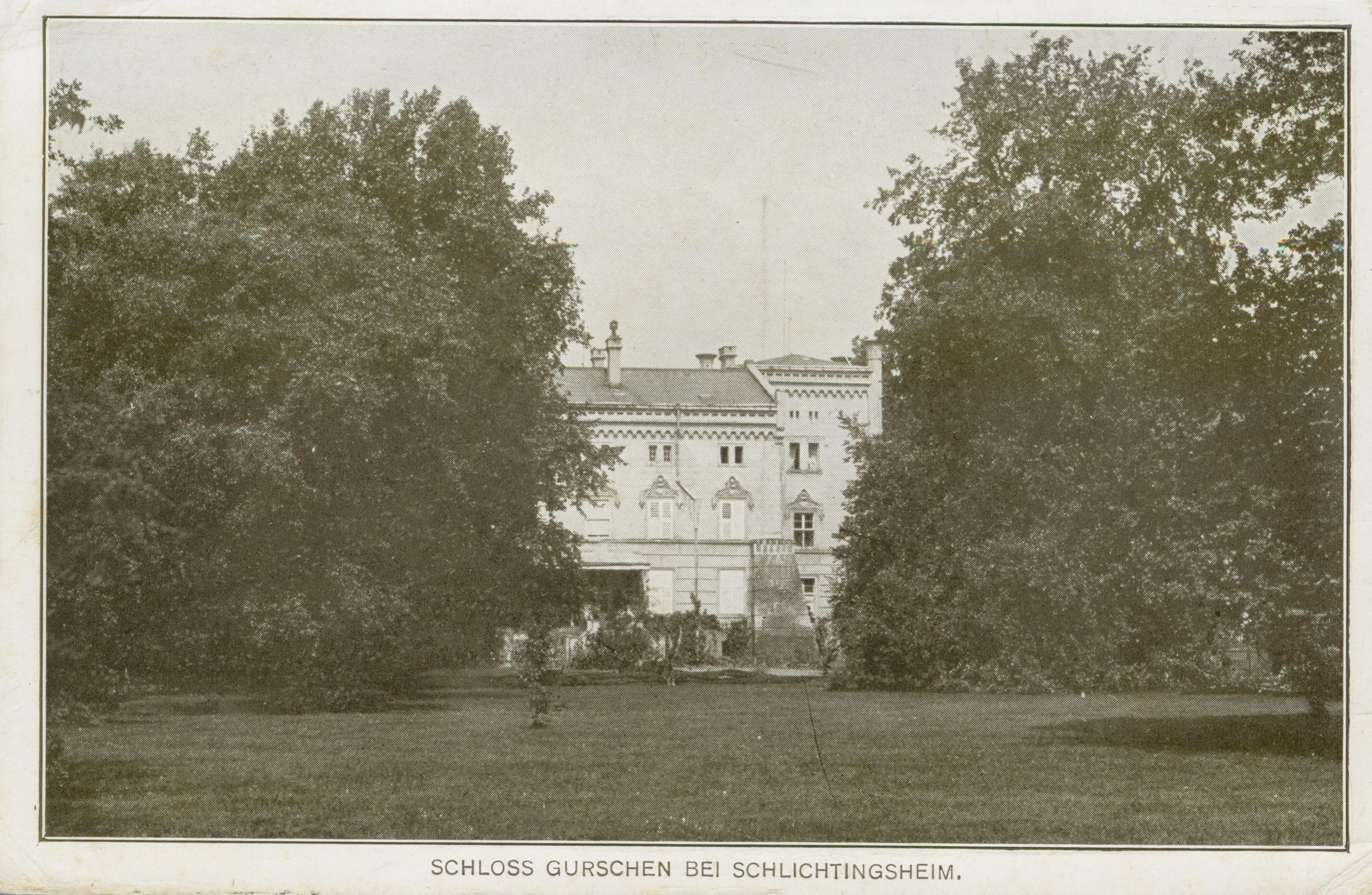 Górczyna- widok pałacu od strony parku