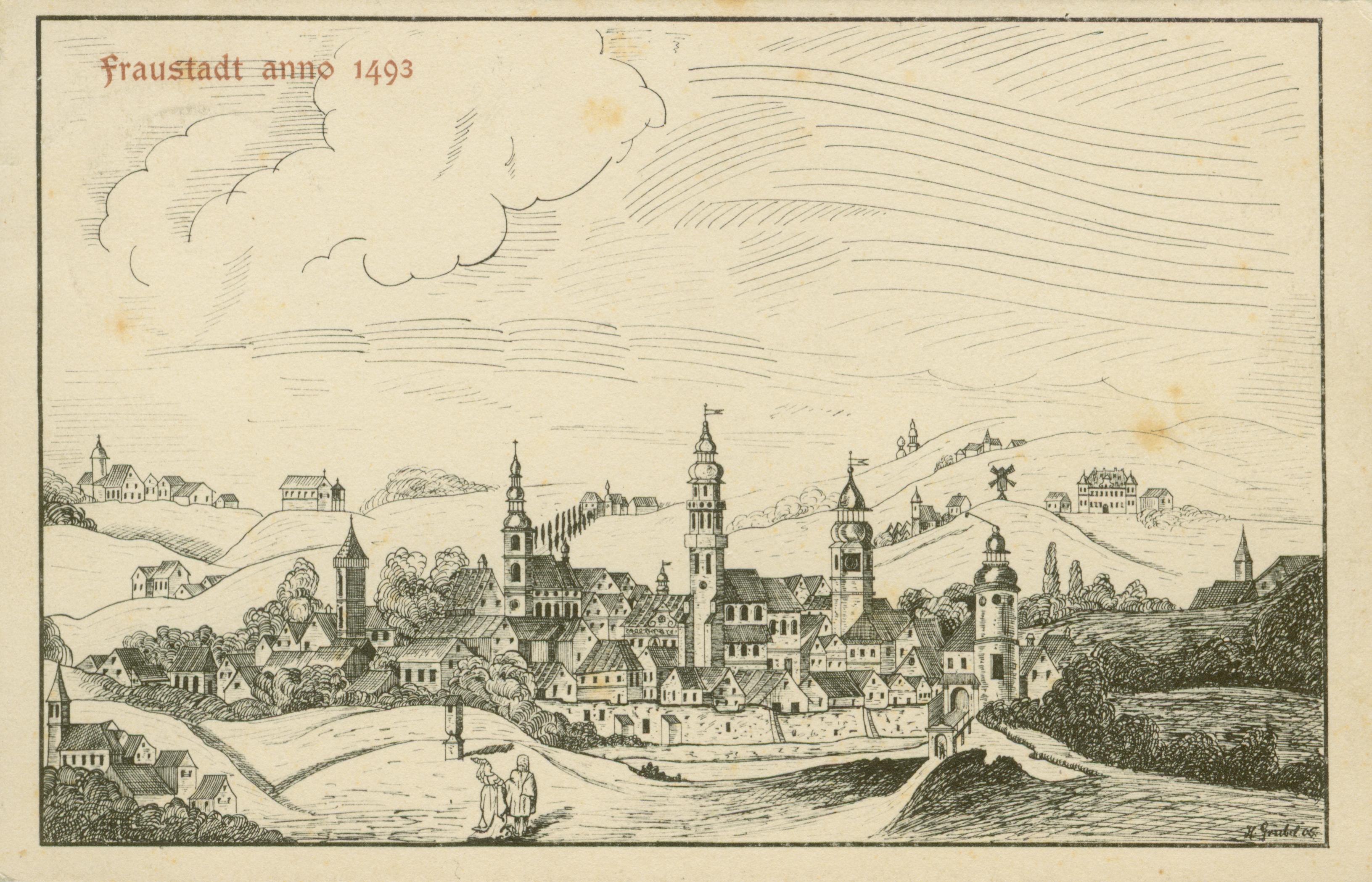 Wschowa- widok z 1493 roku